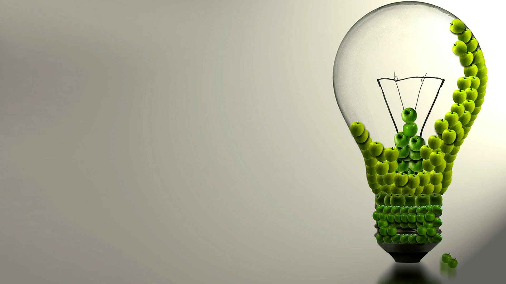 Green Light Bulb Wallpaper