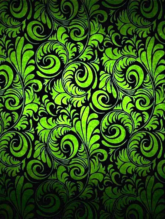 Green Ornament Background Wallpaper