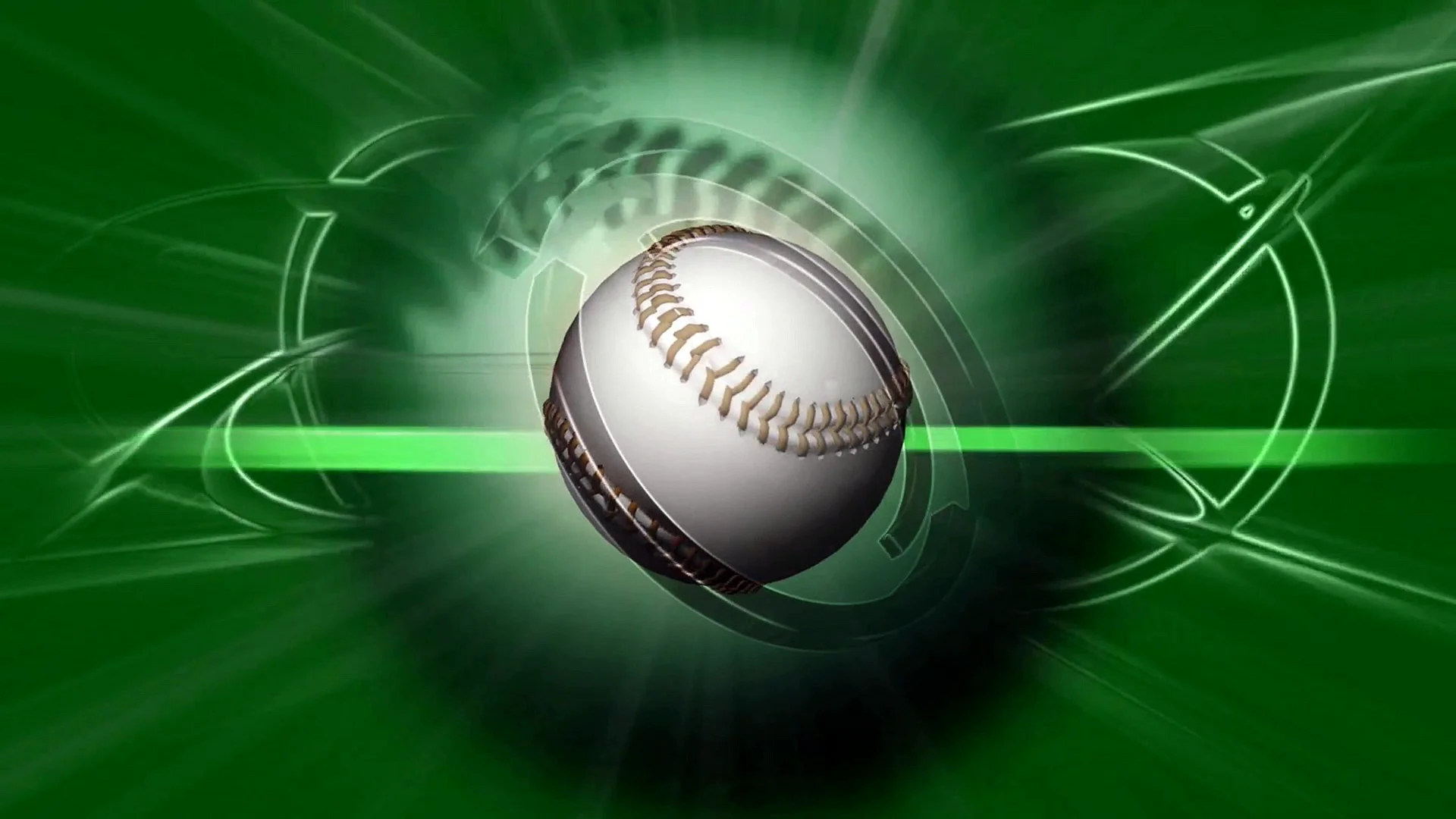 Green Baseball Ball Wallpaper