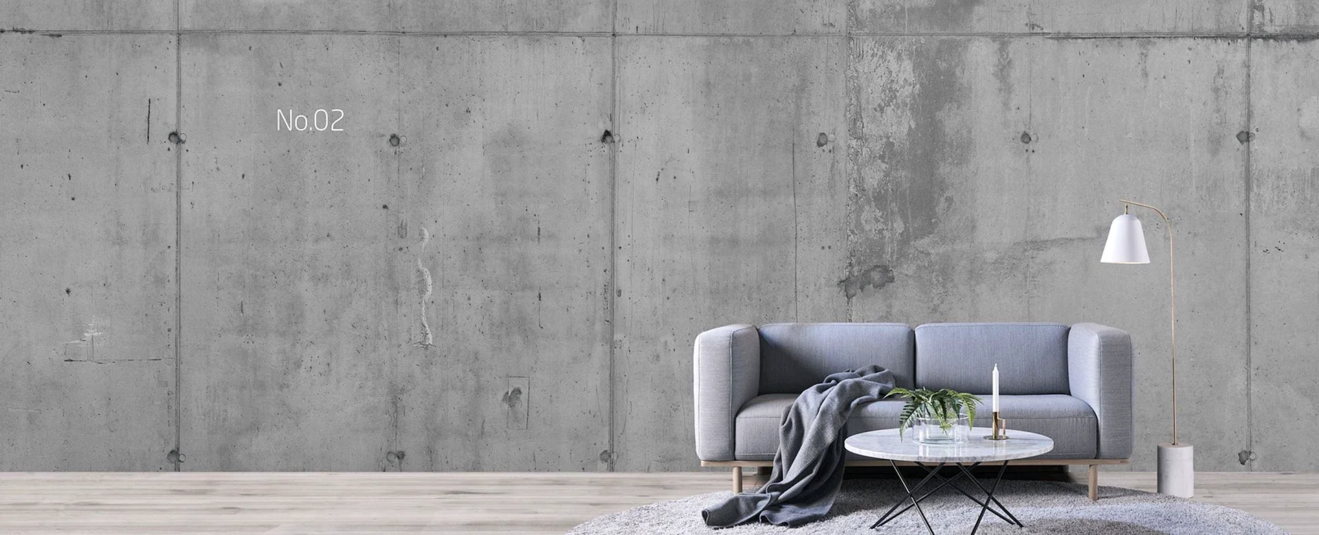 Grey Cement Wall Wallpaper