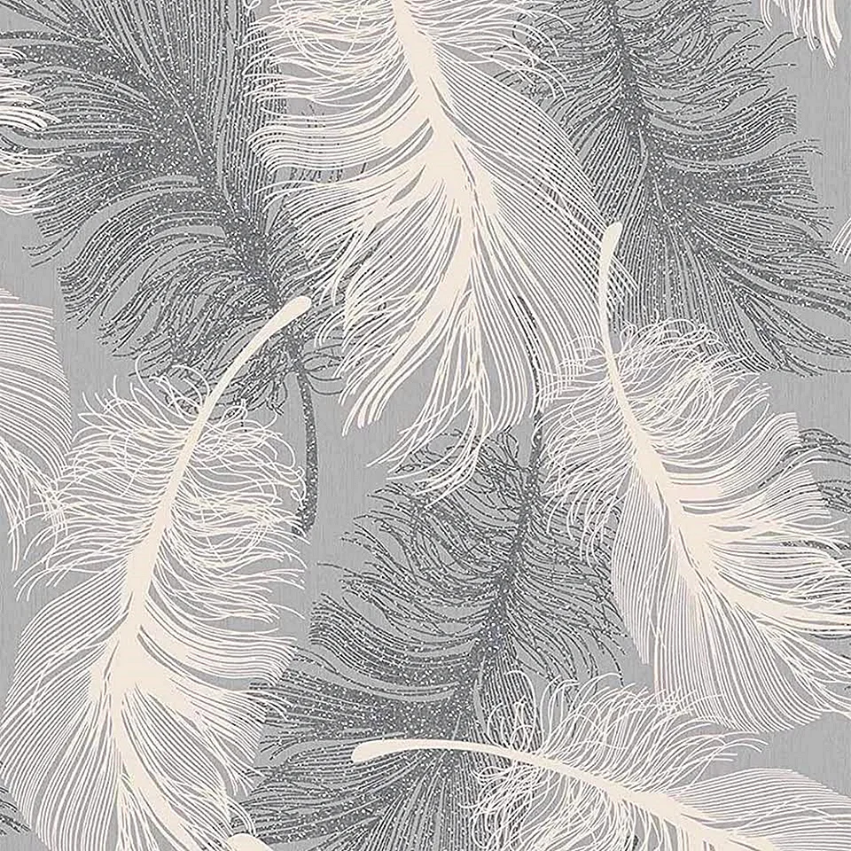 Grey Feather Wallpaper