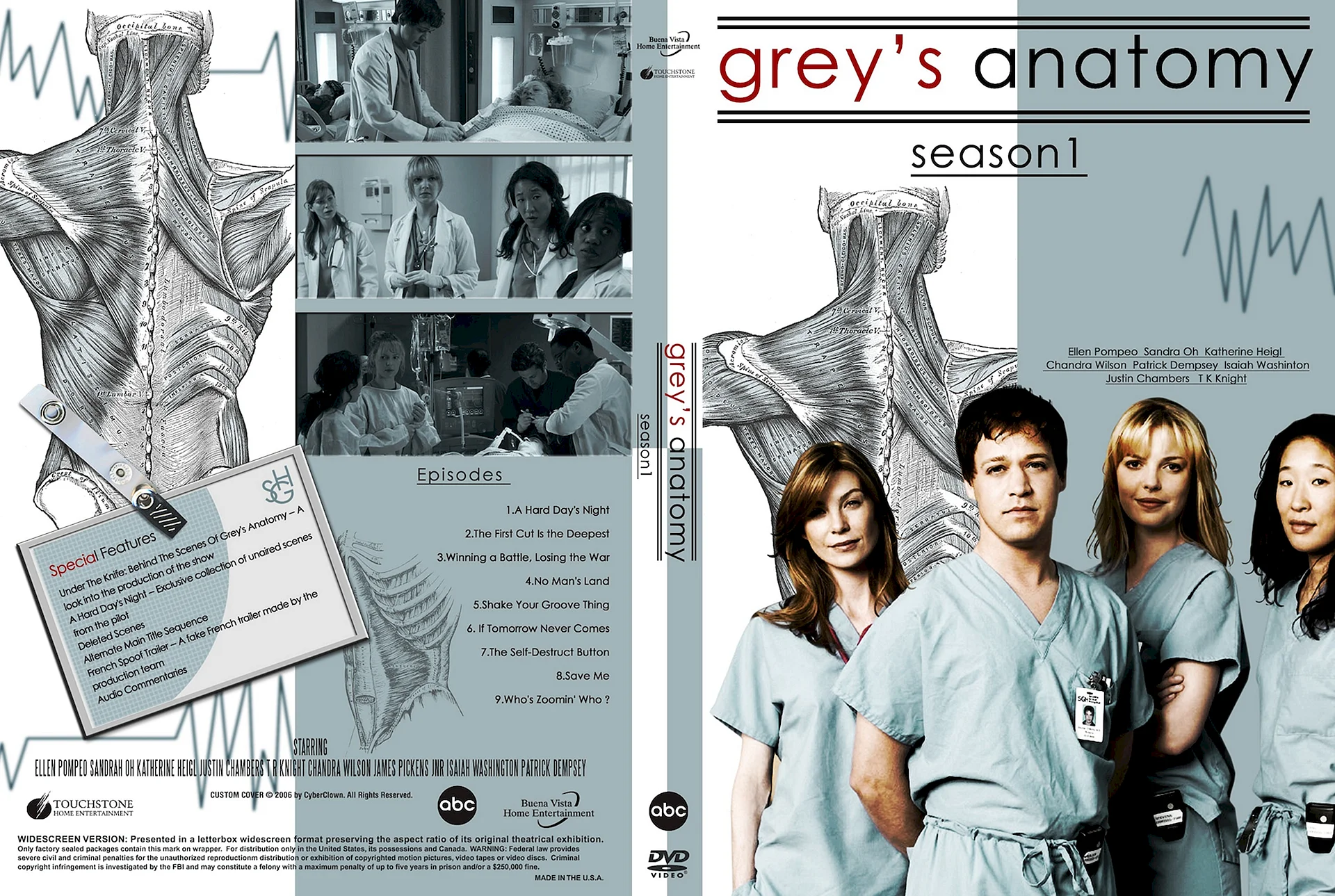 Greys Anatomy Season 1 Cover Wallpaper