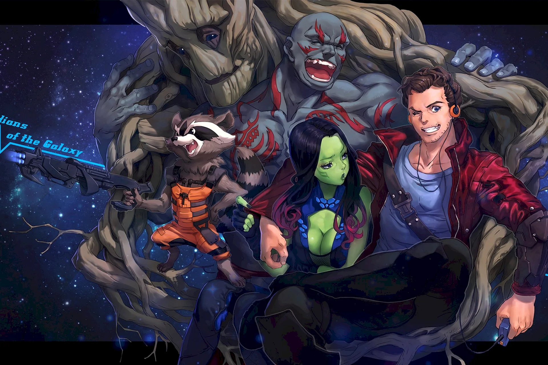 Guardians Of The Galaxy Marvel Drax And Groot Wallpaper