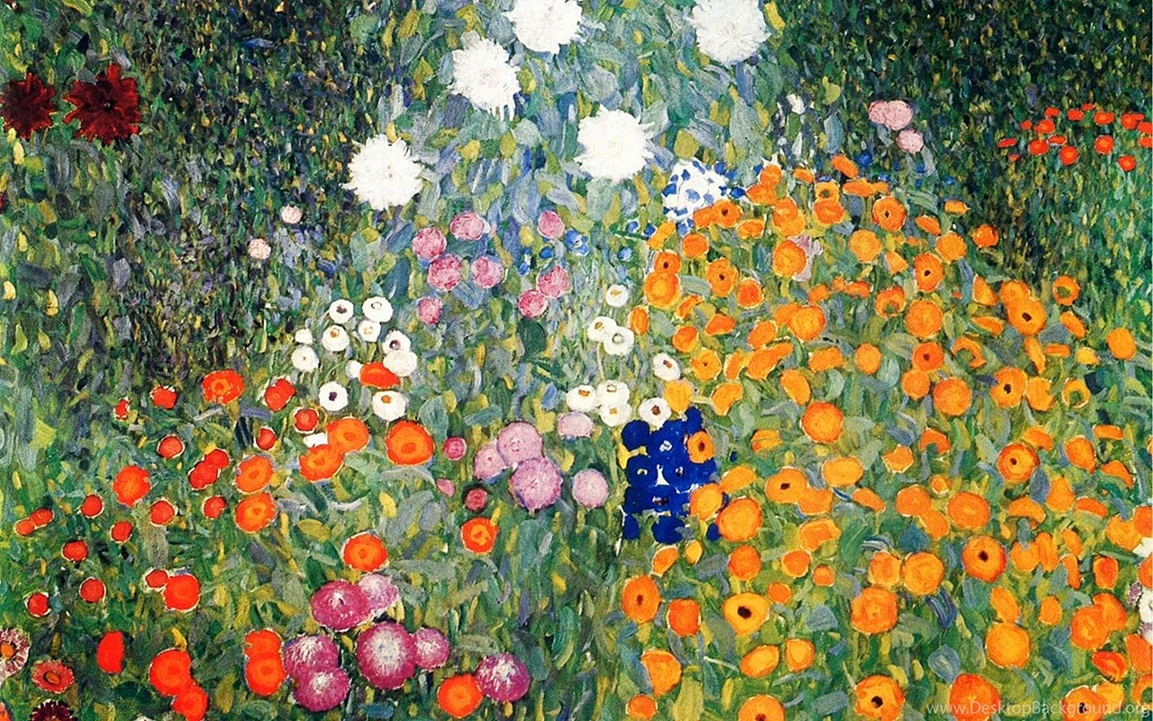 Gustav Klimt Bauerngarten Wallpaper