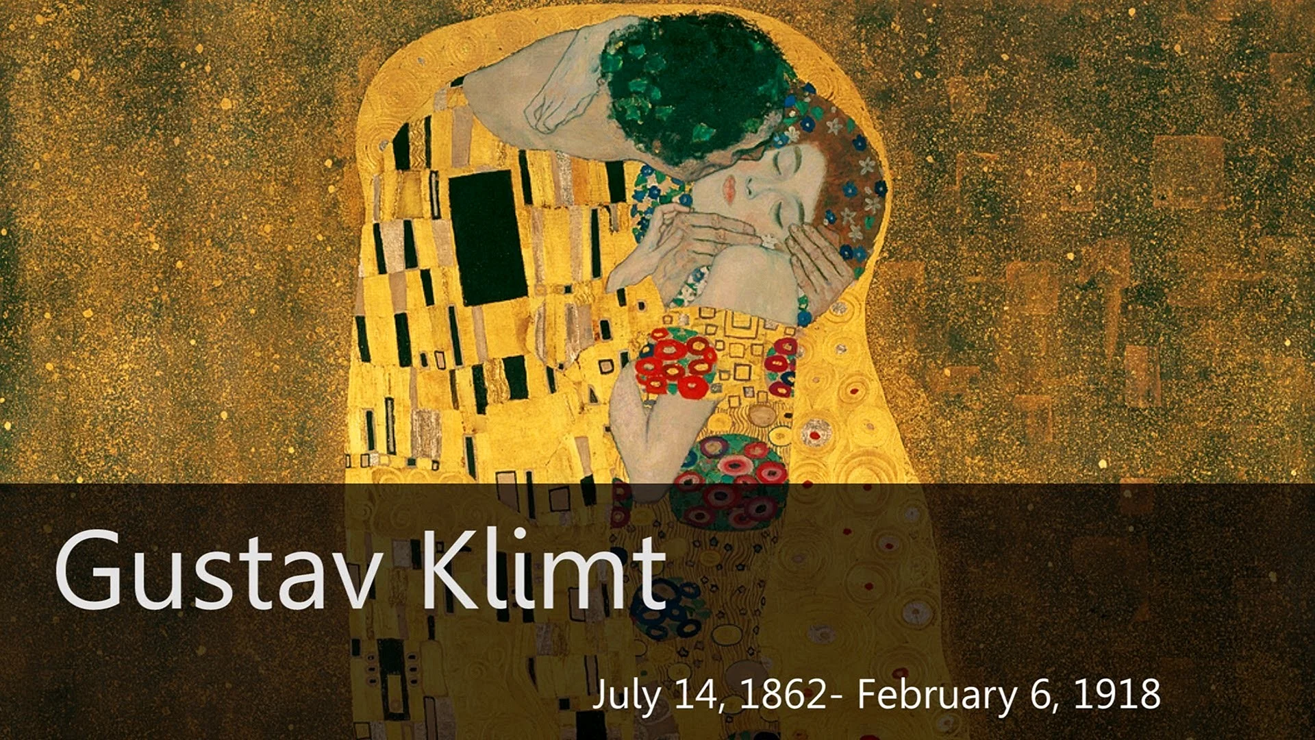 Gustav Klimt The Kiss Wallpaper