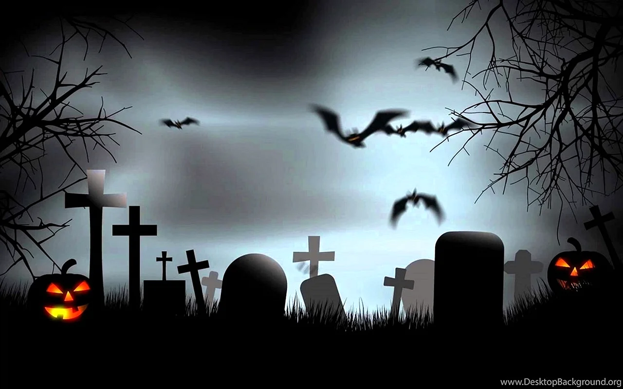 Halloween Cemetery Wallpaper
