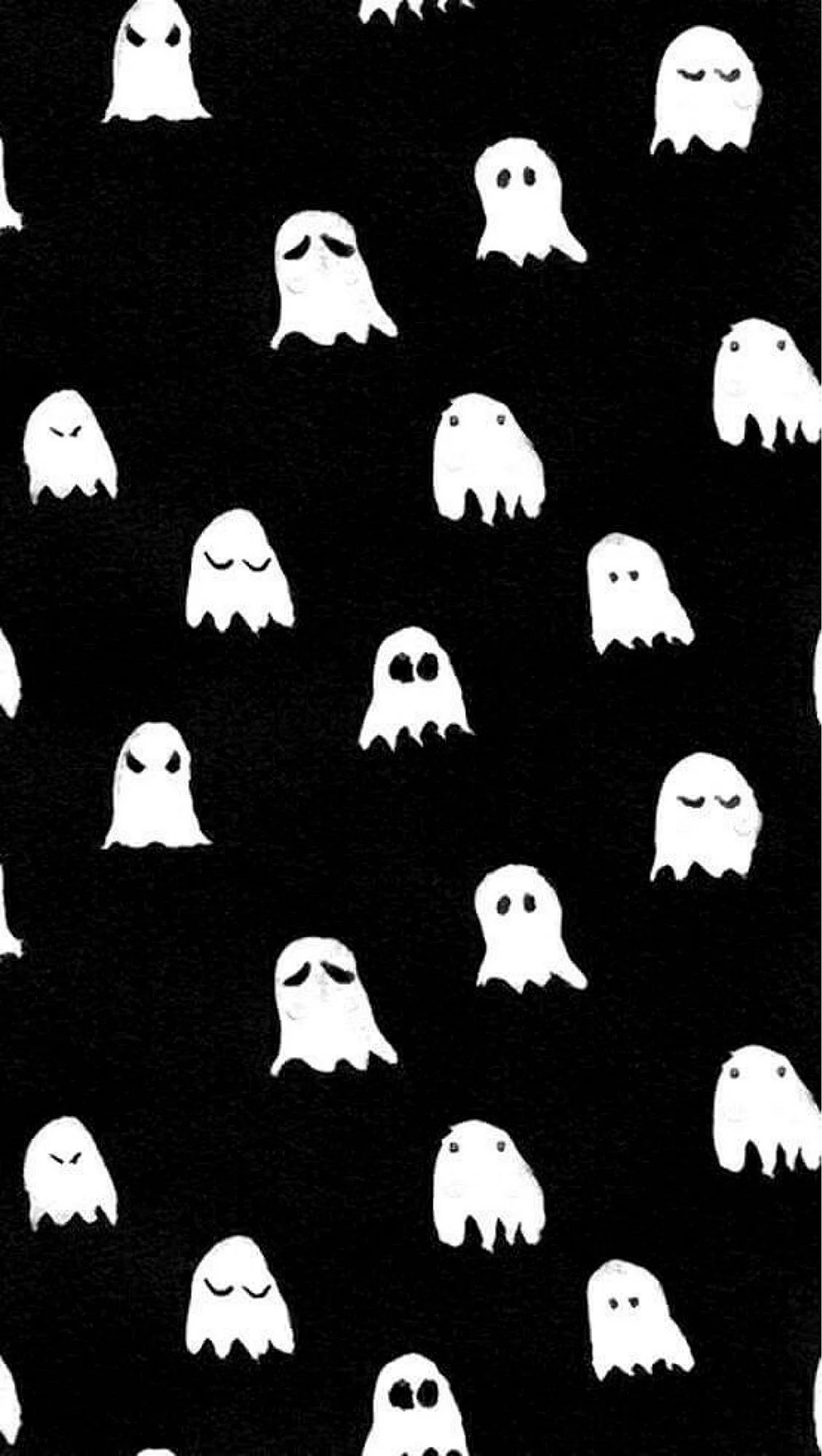 Halloween Ghost Pattern Wallpaper For iPhone