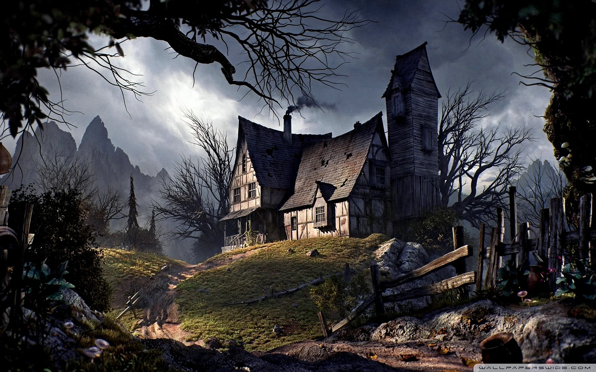 Halloween Horror House Wallpaper