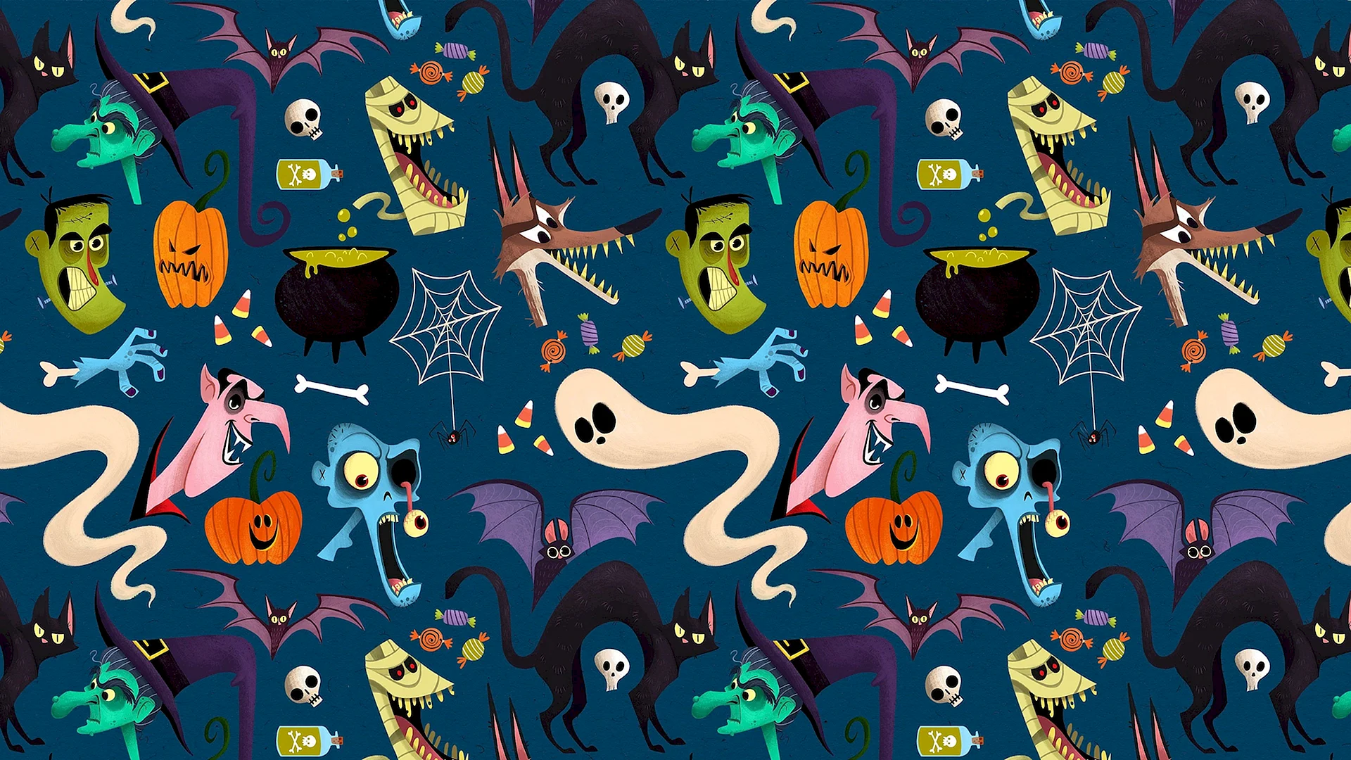 Halloween Pattern Wallpaper