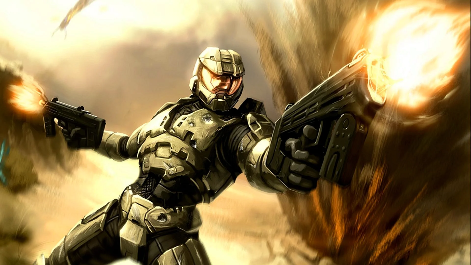 Halo Master Chief Vs Crysis Nomad Wallpaper