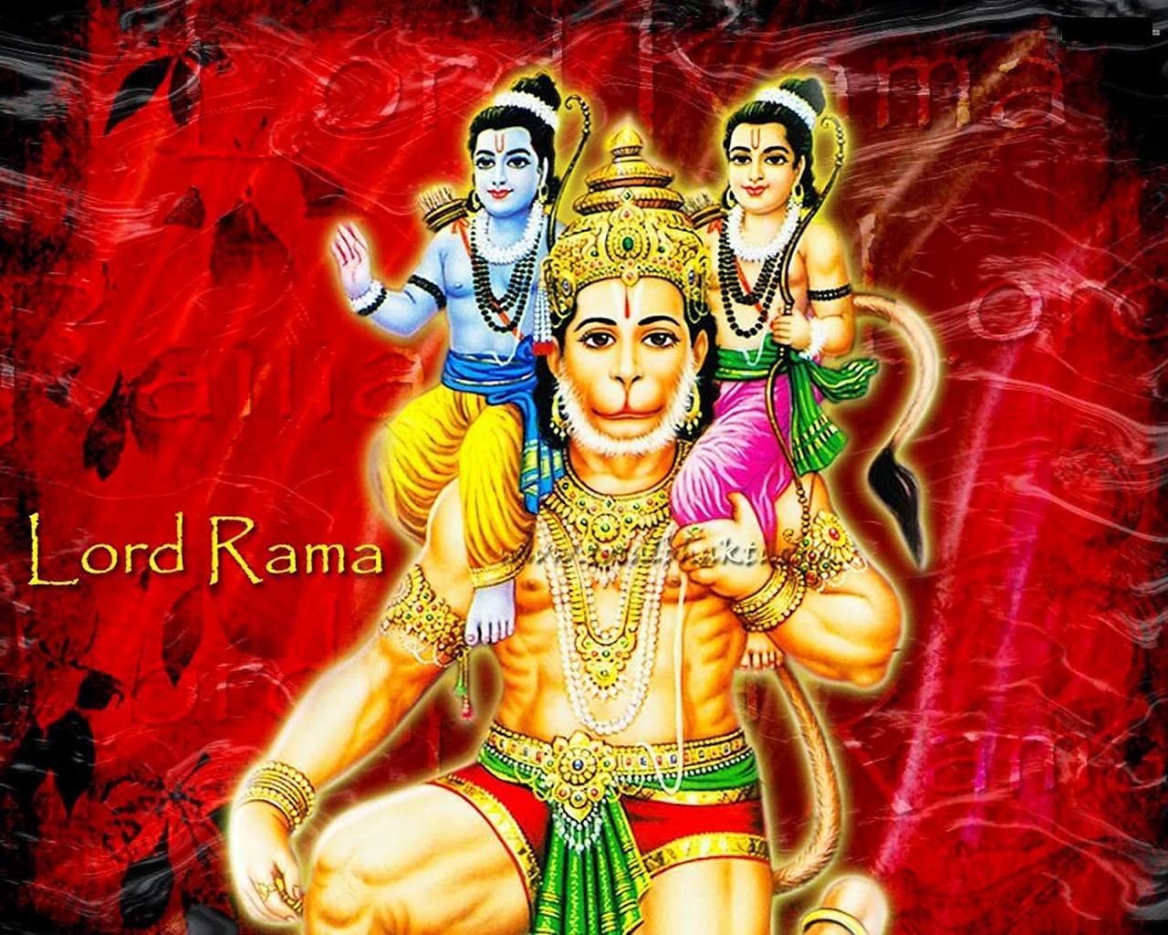 Hanuman and Rama Wallpaper