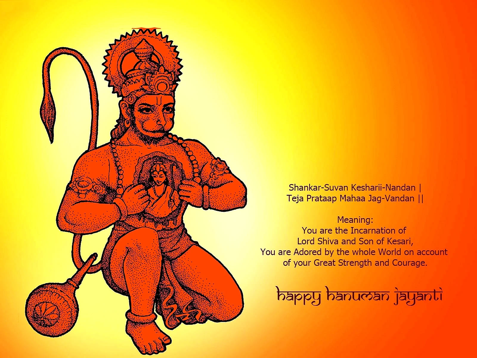 Hanuman Jayanti Wishes Wallpaper