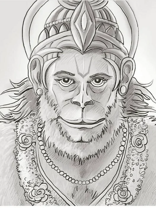Hanuman Sketch Wallpaper