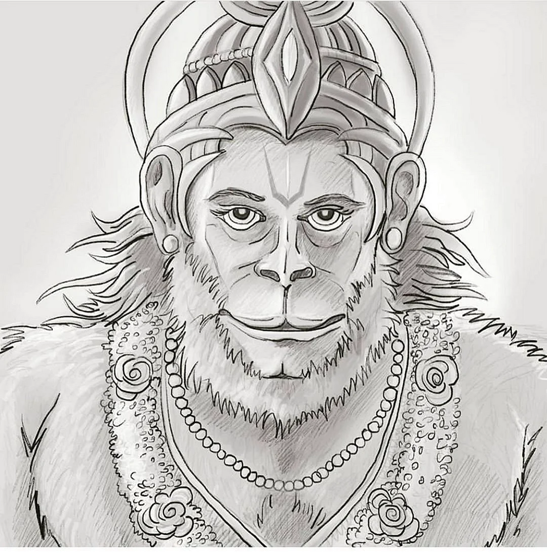 Hanuman Sketch Wallpaper