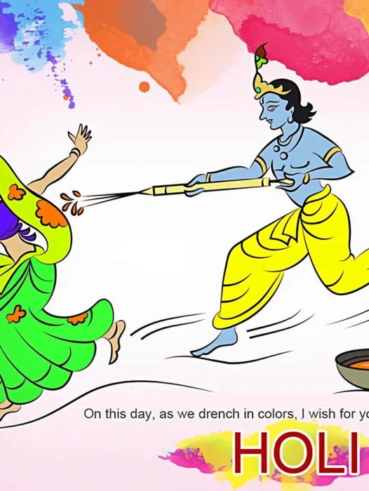 Happy Holi Krishna Wallpaper