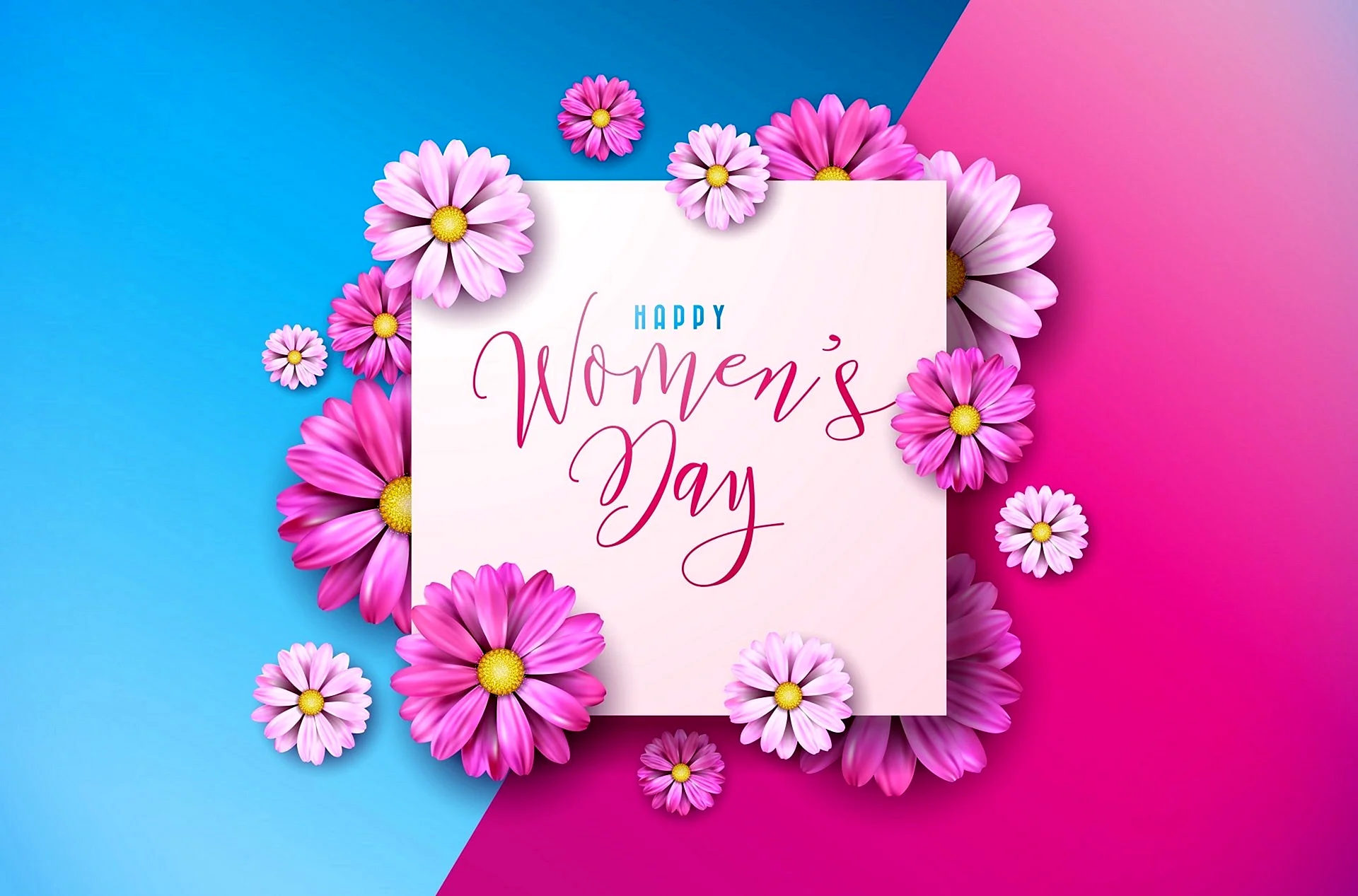 Happy Womens Day Flowers Wallpaper