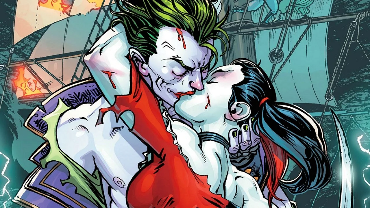 Harley Quinn And Joker Kissing Wallpaper