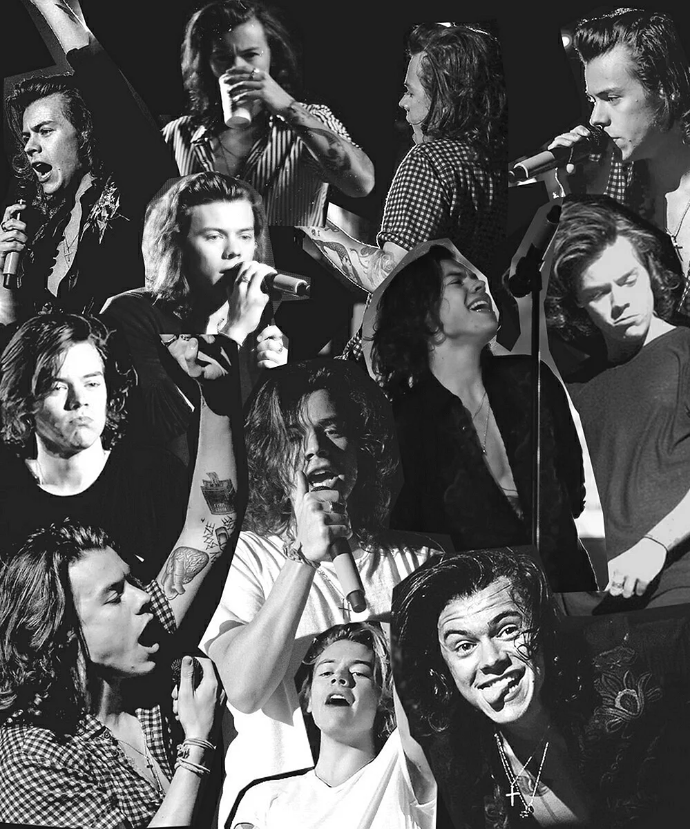 Harry Styles Collage Wallpaper For iPhone