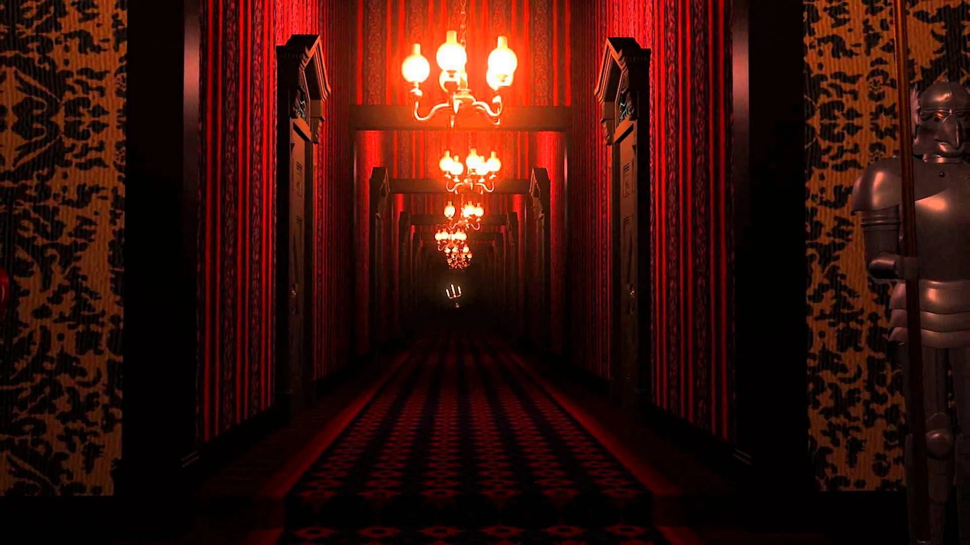 Haunted Mansion Hallway Wallpaper