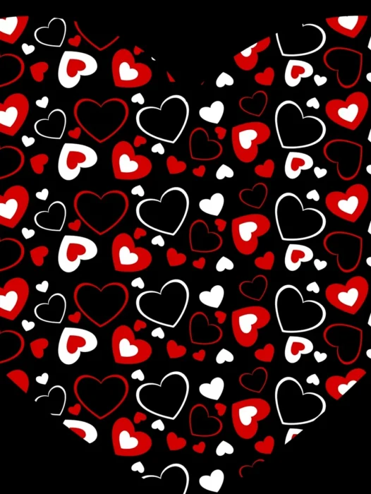 Heart On Black Background Wallpaper