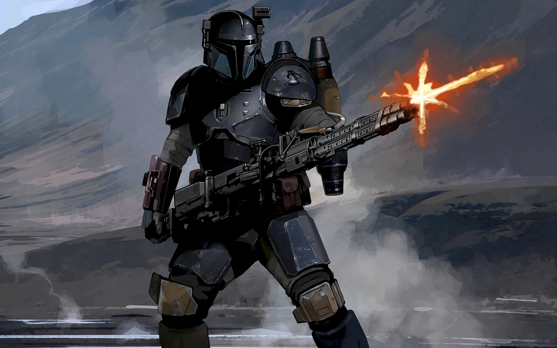 Heavy Infantry Mandalorian Wallpaper