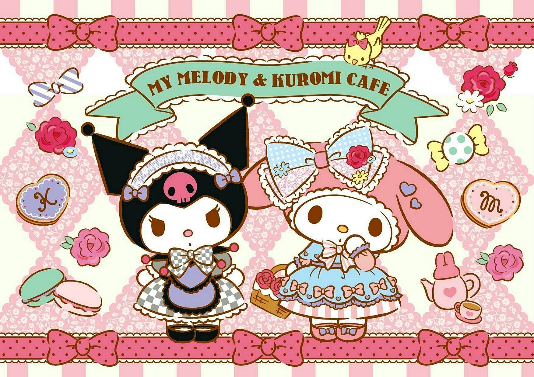 Hello Kitty Kuromi Wallpaper