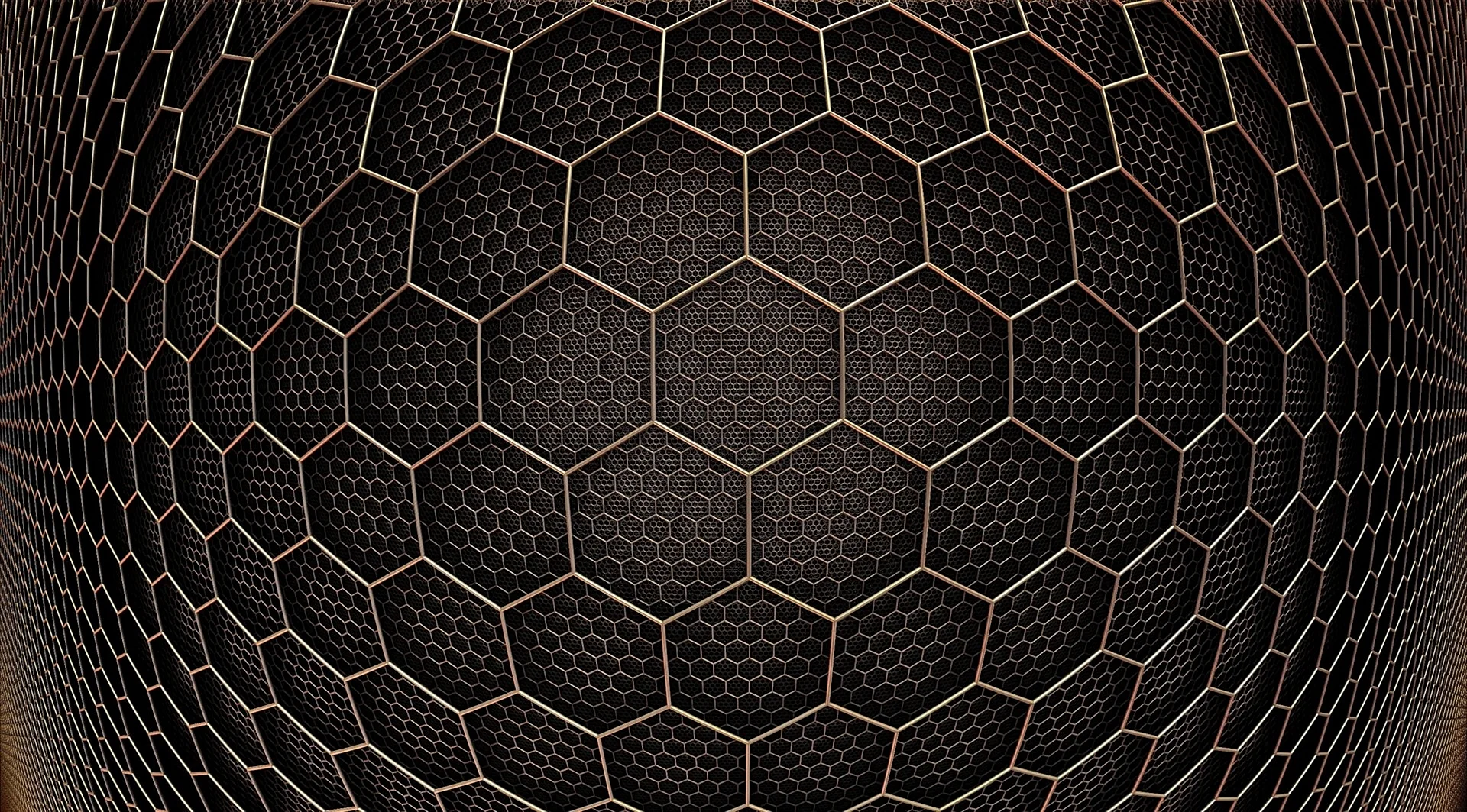 Hexagon Grid 3d Wallpaper