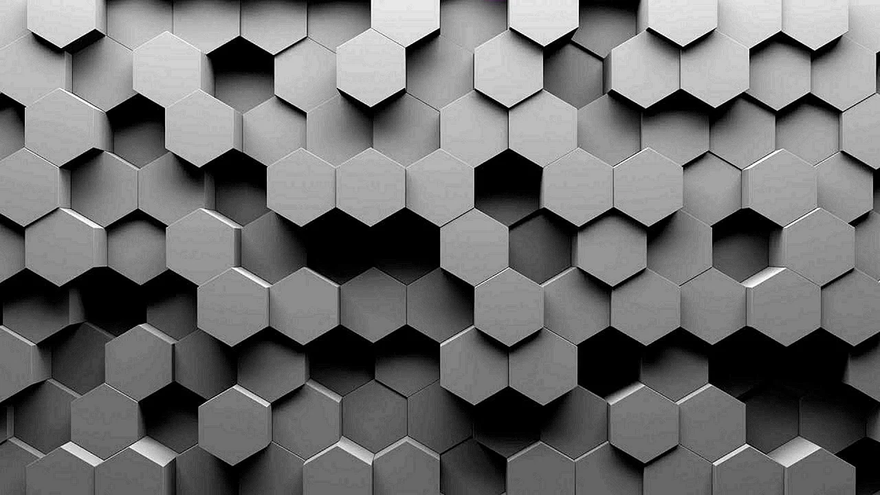 Honeycomb Black Wallpaper