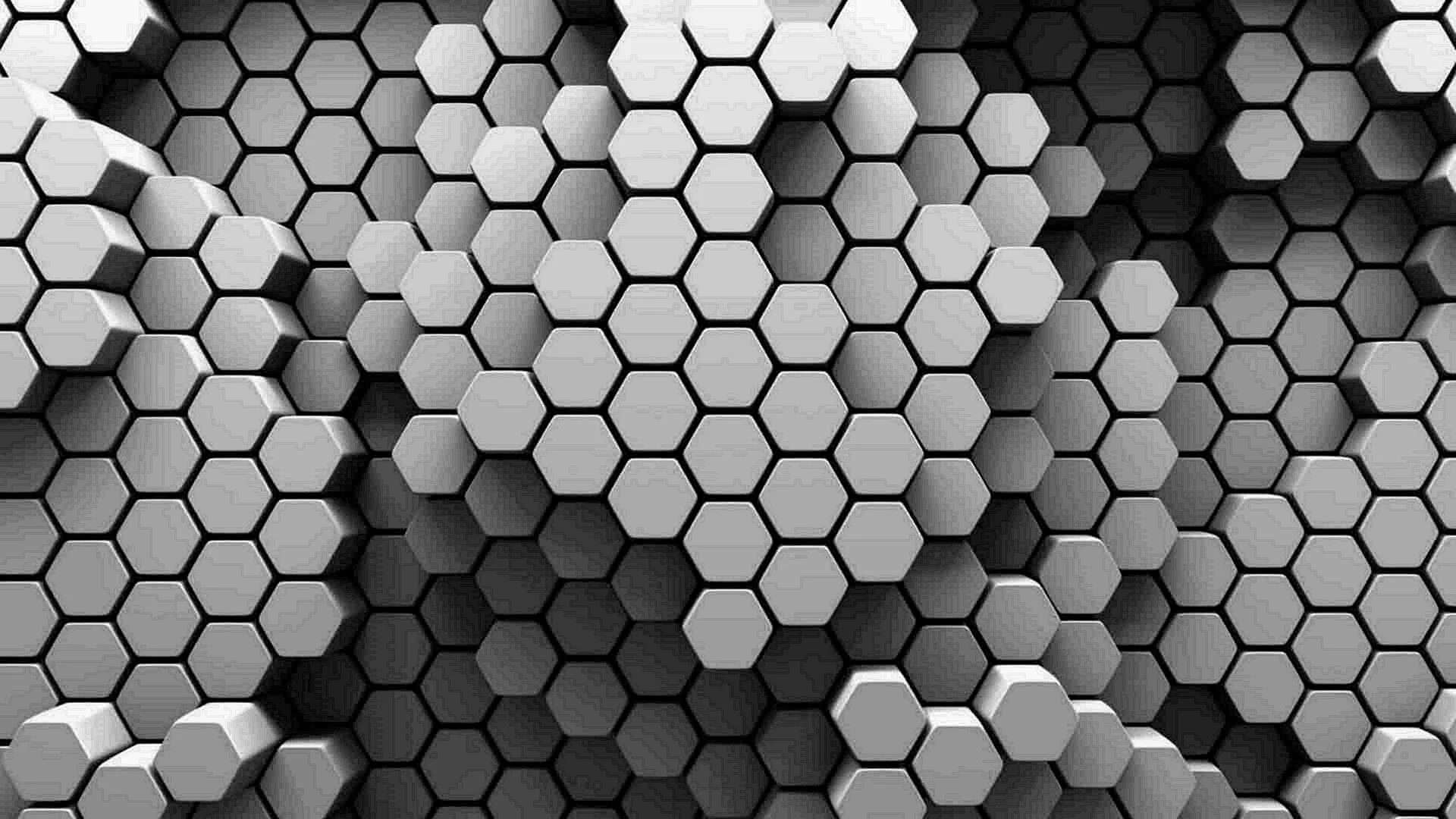 Honeycomb Black 3d Wallpaper