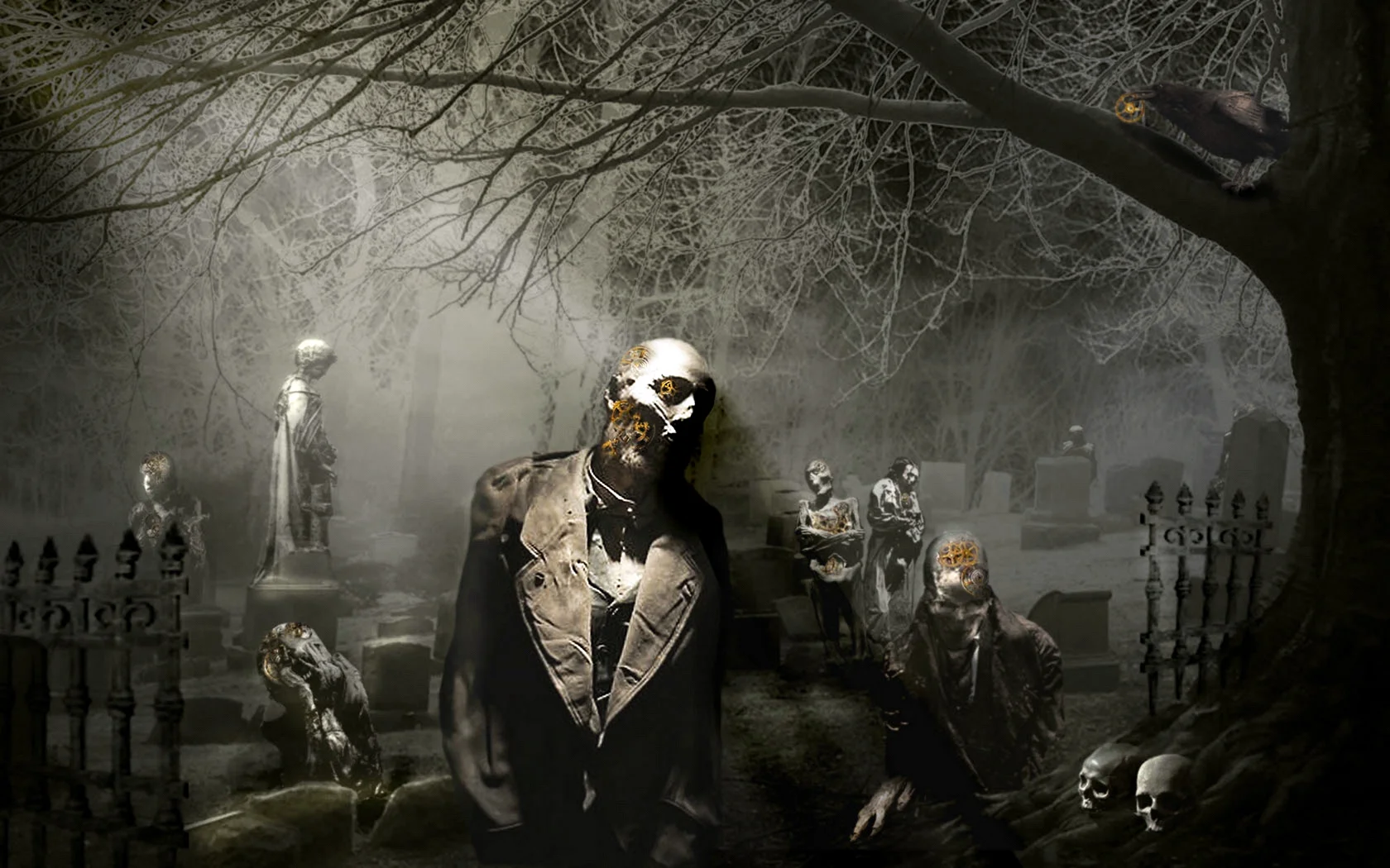 Horror Graveyard Wallpaper