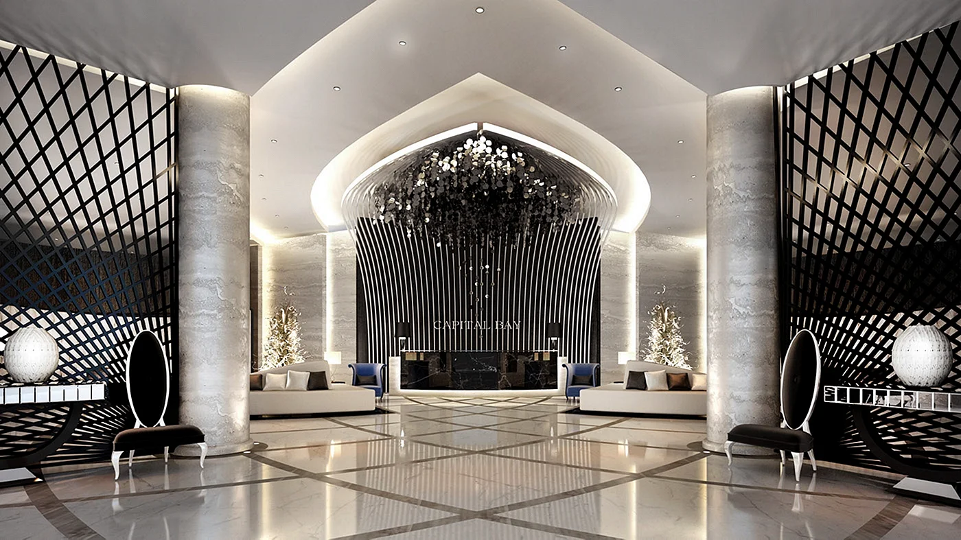 Hotel Lobby Design Wallpaper