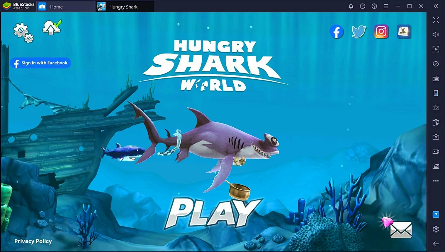Hungry Shark Logo Wallpaper