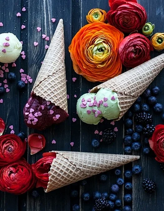 Ice Cream Flower Wallpaper