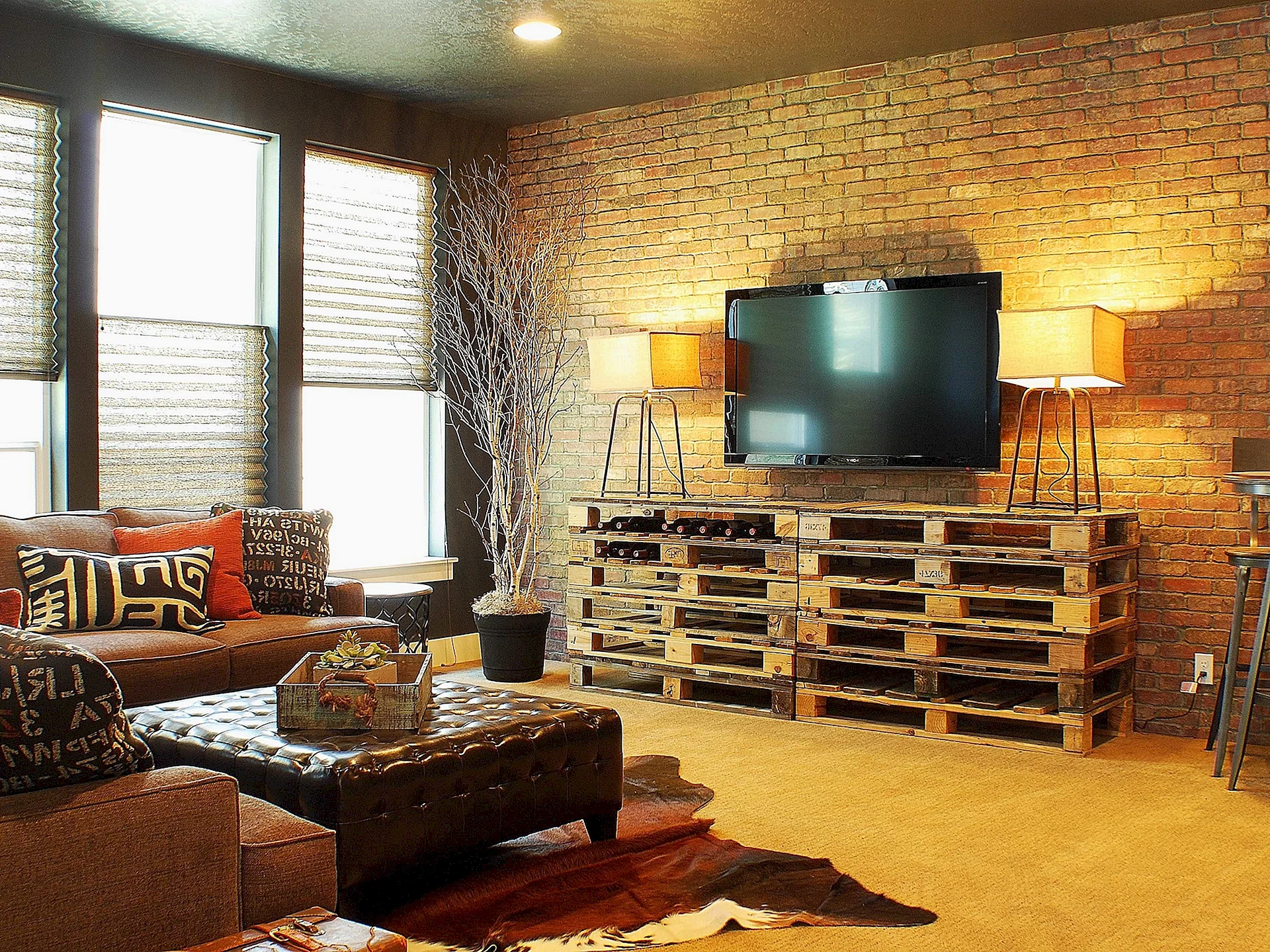 Industrial Style Living Room Wallpaper