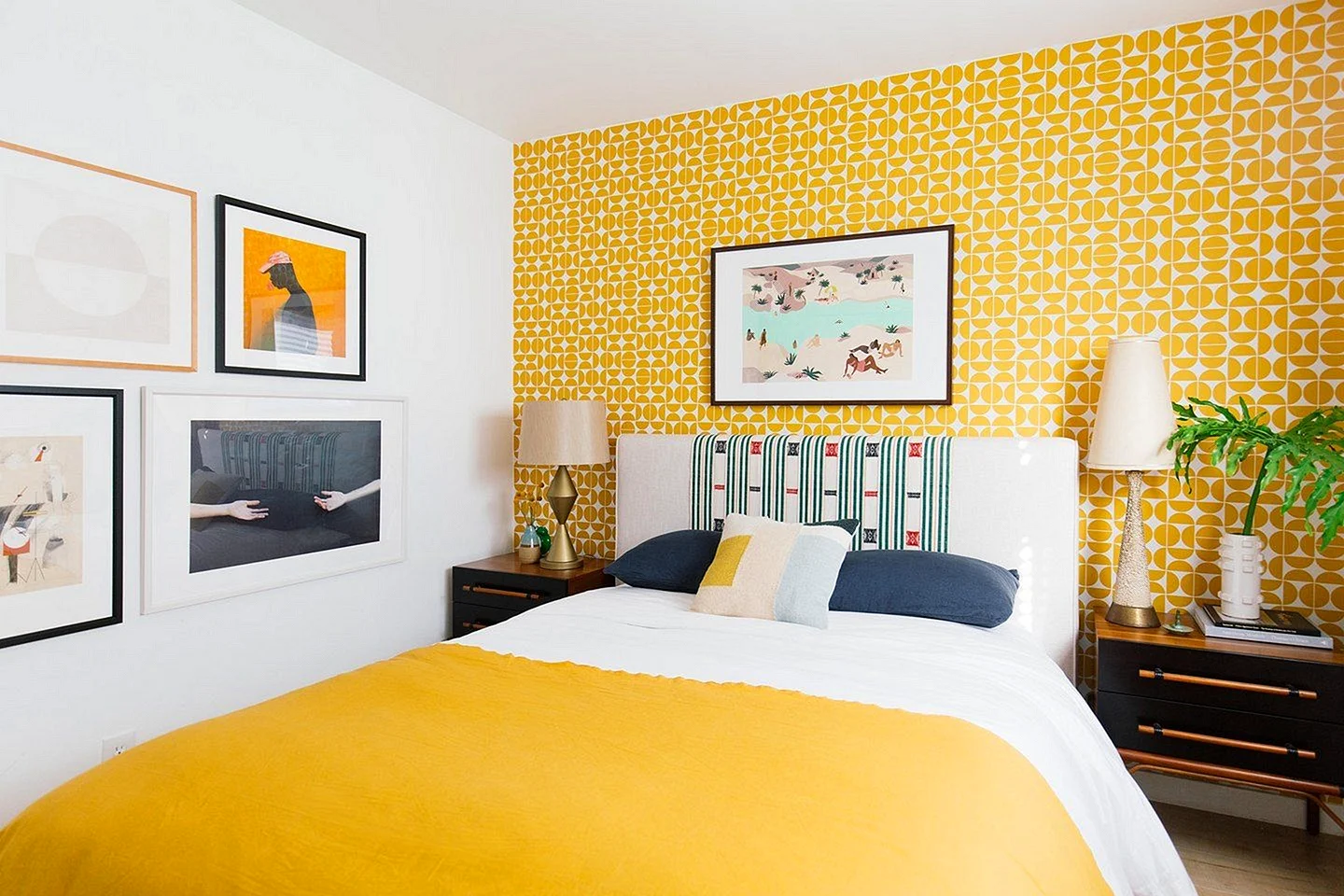 Interior Design Yellow Wallpaper