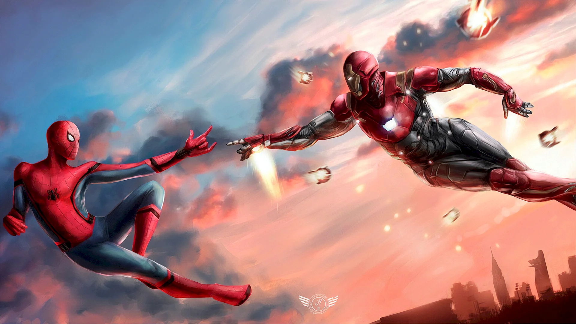 Iron Man Spider Man Wallpaper