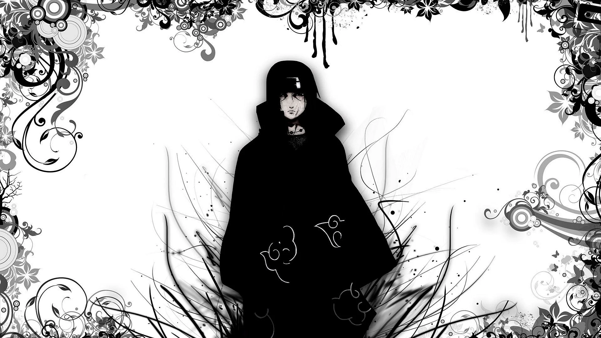 Itachi Black And White Wallpaper