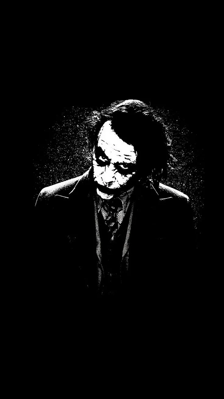 Joker Black And White Wallpaper For iPhone