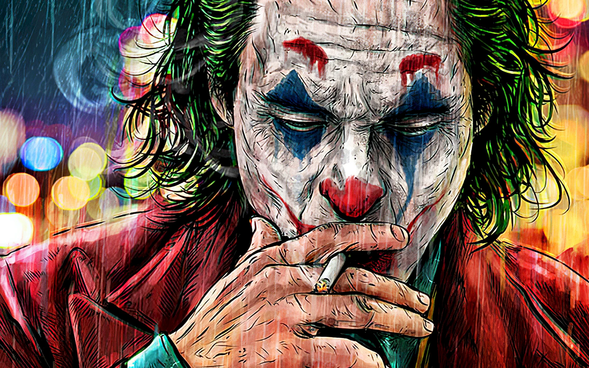 Joker Smoking Wallpaper