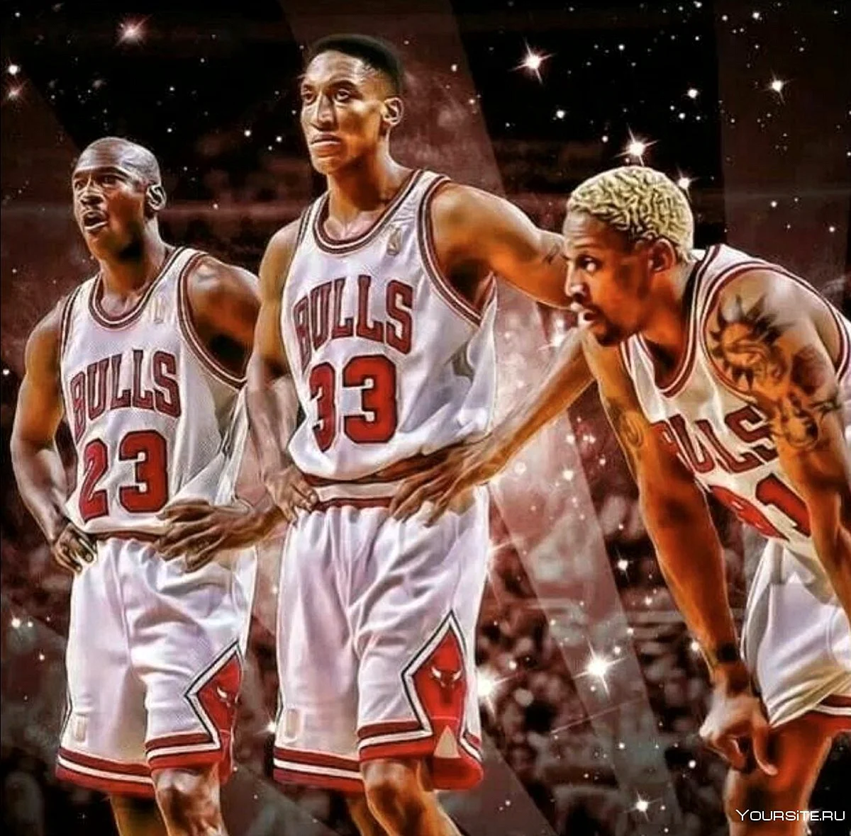 Jordan Pippen Rodman Wallpaper