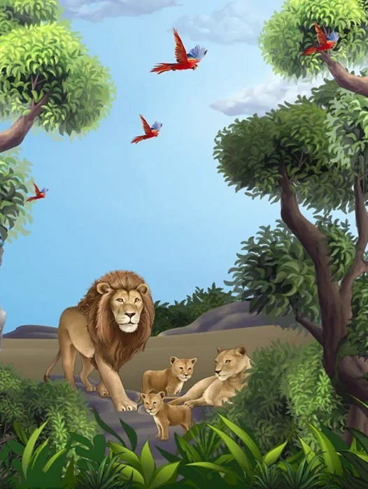 Jungle Animals For Kids Wallpaper