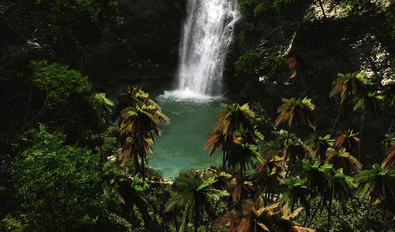 Jungle Waterfall Wallpaper