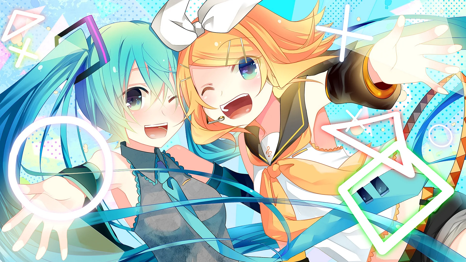 Kagamine Rin And Hatsune Miku Wallpaper