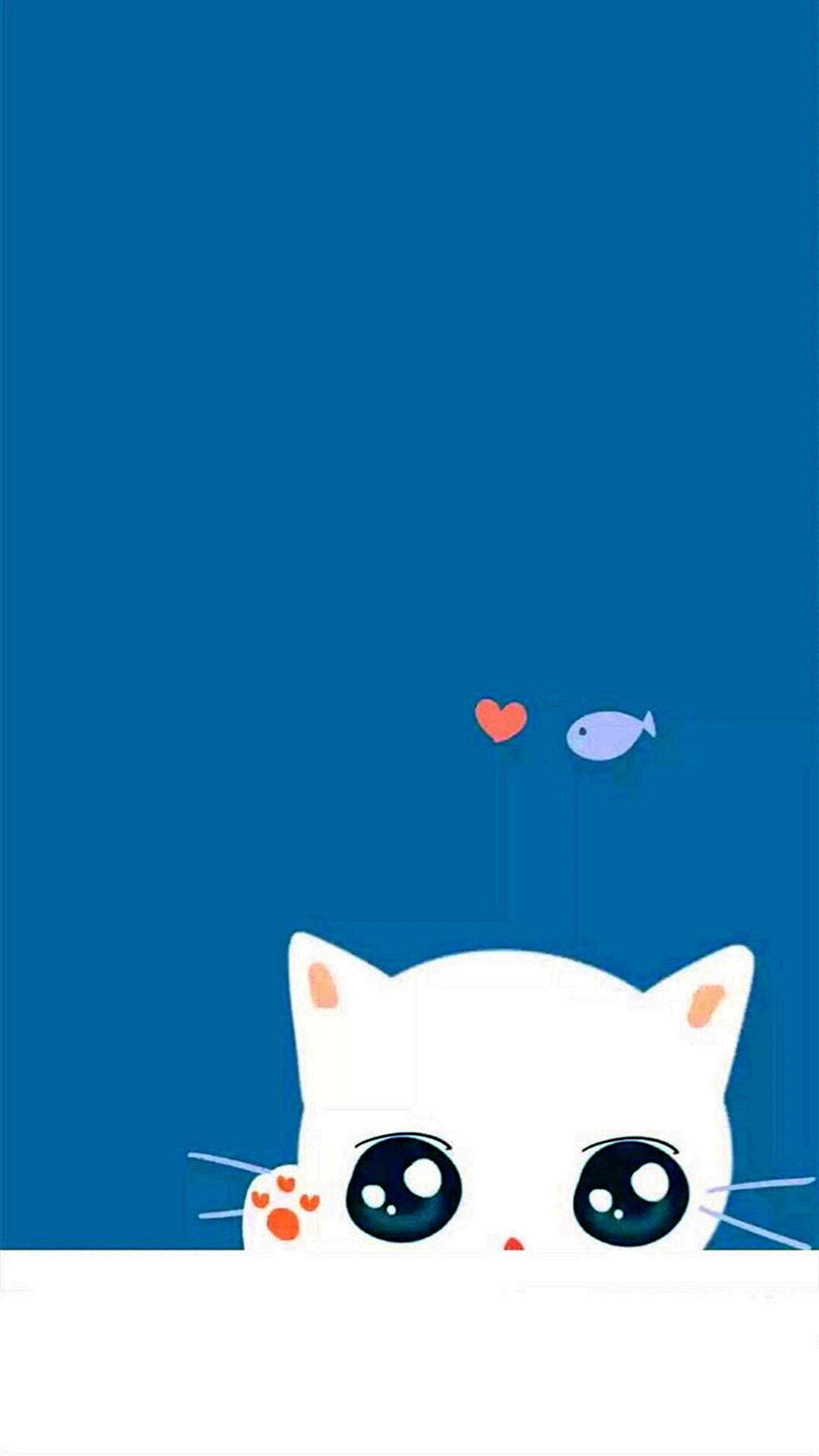 Kawaii Blue Wallpaper For iPhone