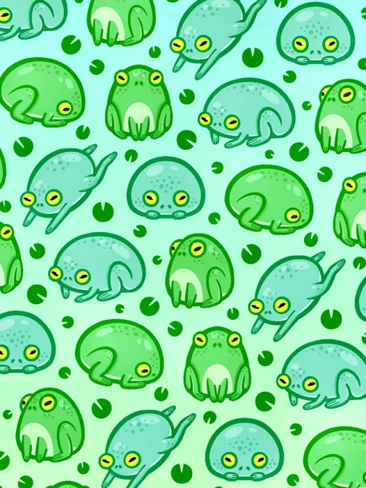 Kawaii Frog Wallpaper