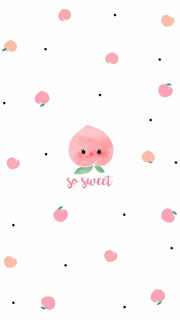 Kawaii Peach Wallpaper For iPhone