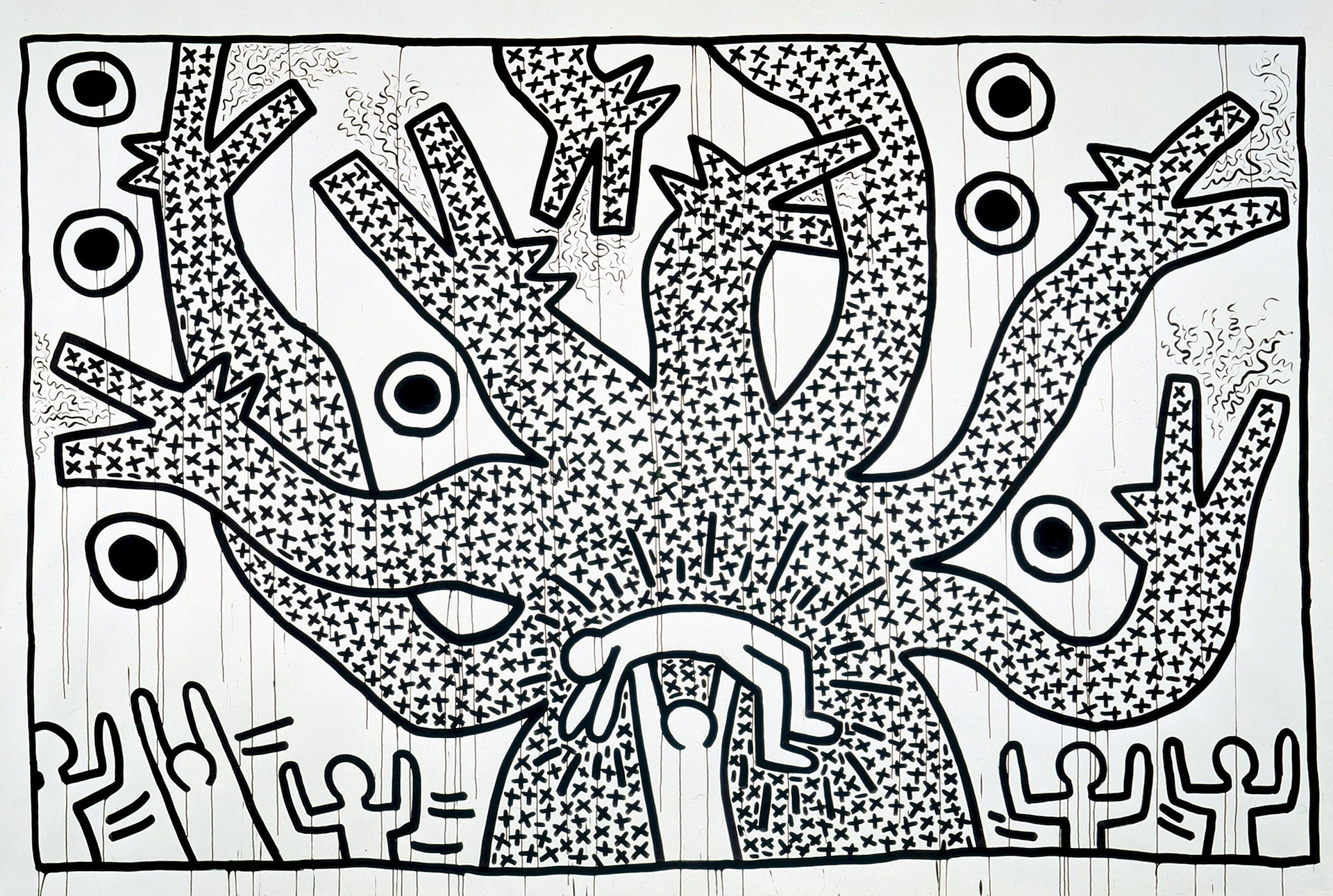 Keith Haring Ink Paper Wallpaper