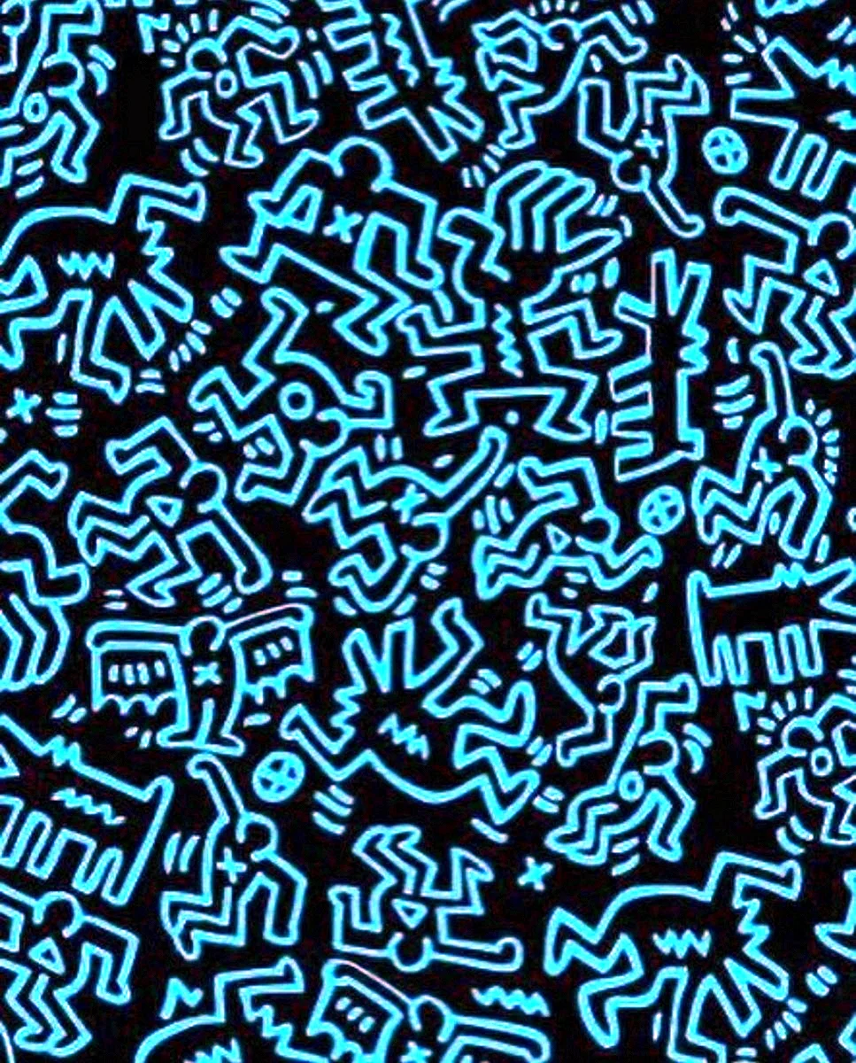 Keith Haring Pattern Wallpaper For iPhone