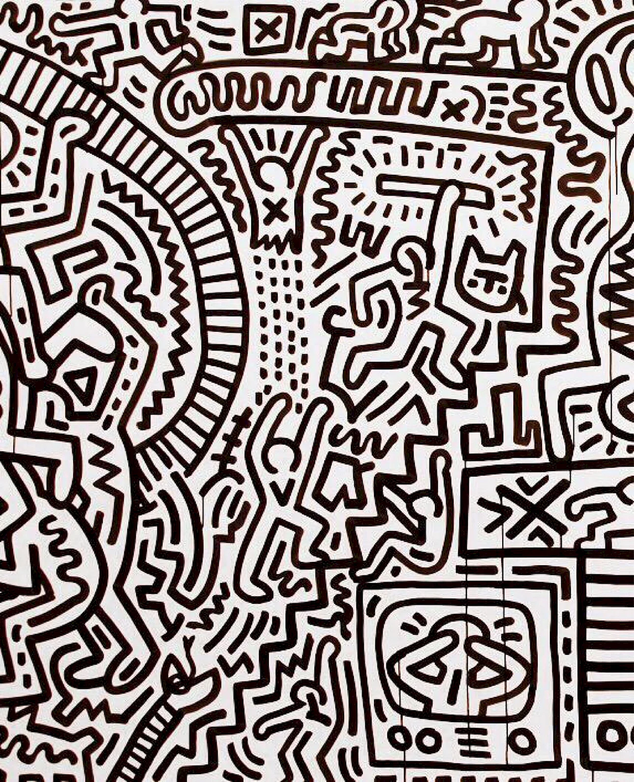 Keith Haring Pattern Wallpaper For iPhone