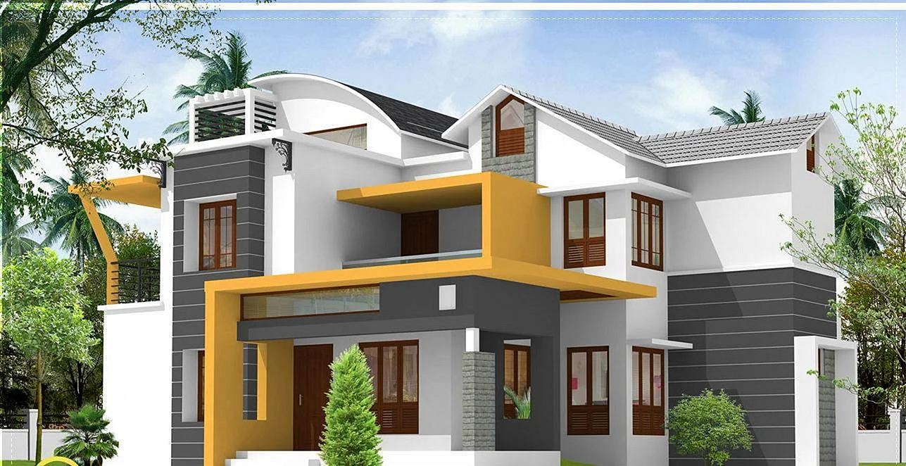 Kerala House Design Wallpaper